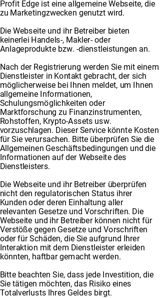 Risiko-Popup Mobilgerät